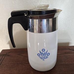 Vintage Corningware Cornflower 10 cup Percolator
